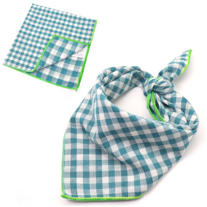 Plaid Cotton French Bulldog Bandanas