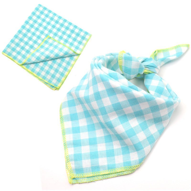 Plaid Cotton French Bulldog Bandanas