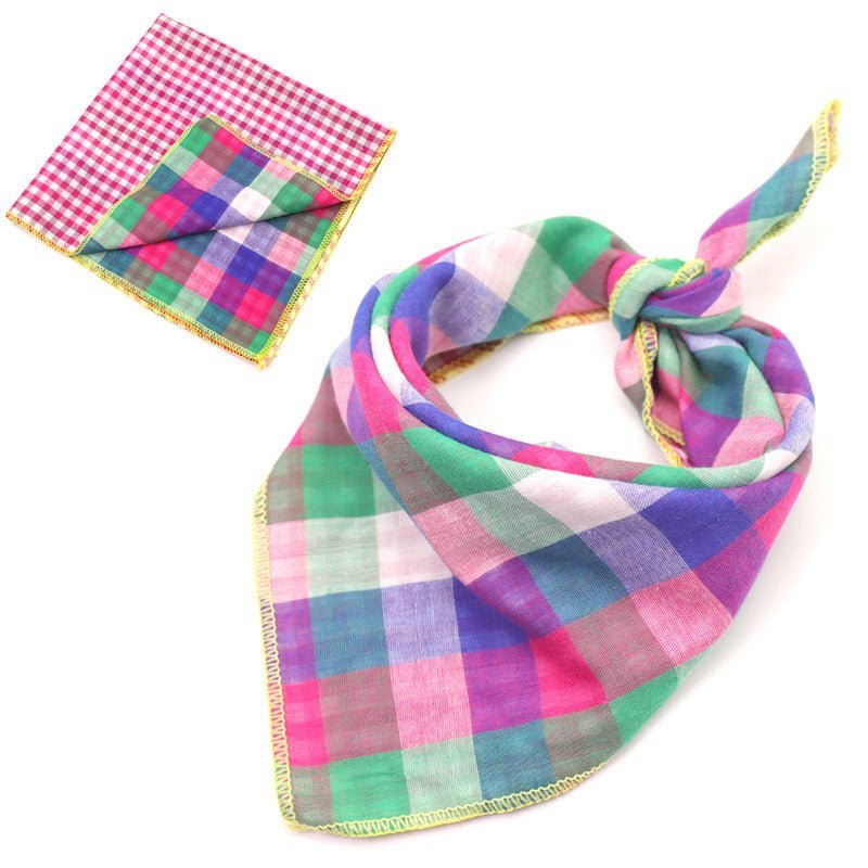 Plaid Cotton French Bulldog Bandanas