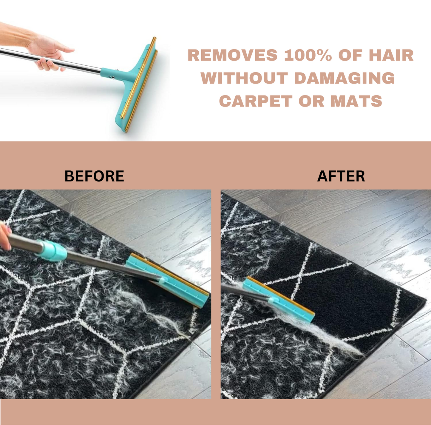 Magic Pet Hair Carpet Rake