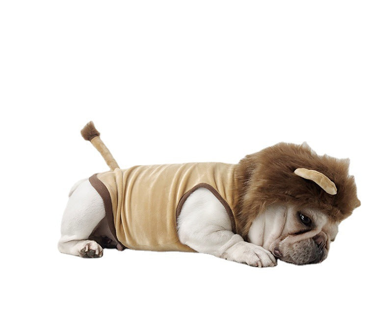 Lion French Bulldog Costume