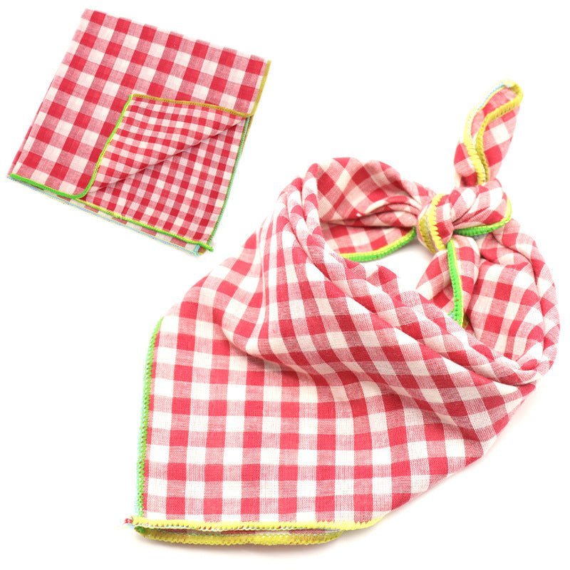 Plaid Cotton French Bulldog Bandanas