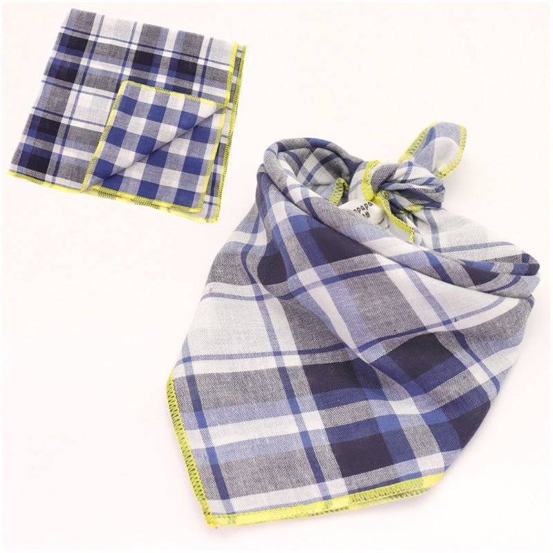 Plaid Cotton French Bulldog Bandanas