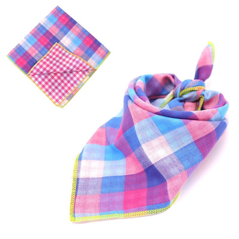 Plaid Cotton French Bulldog Bandanas