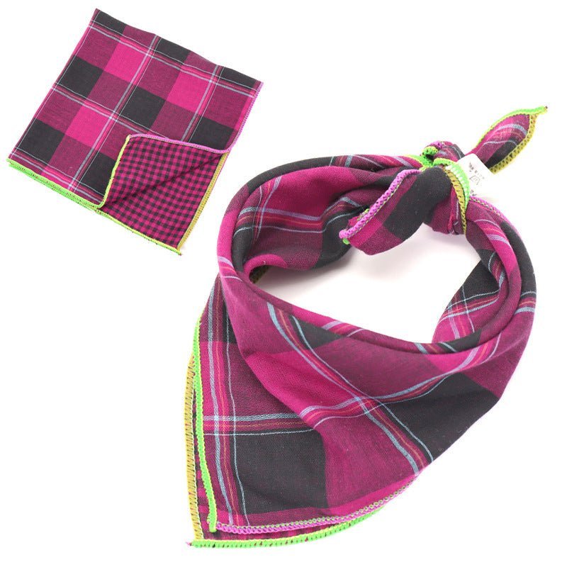 Plaid Cotton French Bulldog Bandanas