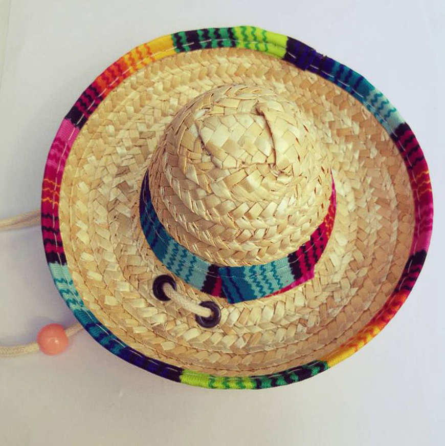 Straw French Bulldog Hat