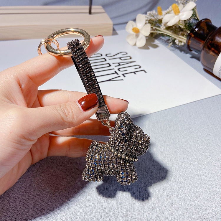 Diamond French Bulldog Keychain