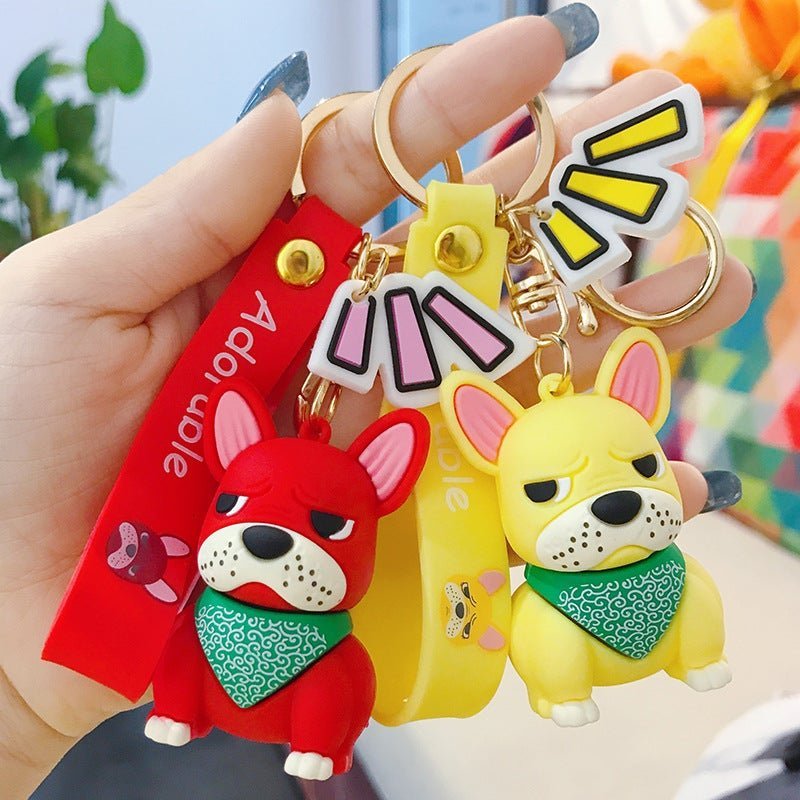 Adorable French Bulldog Keychain