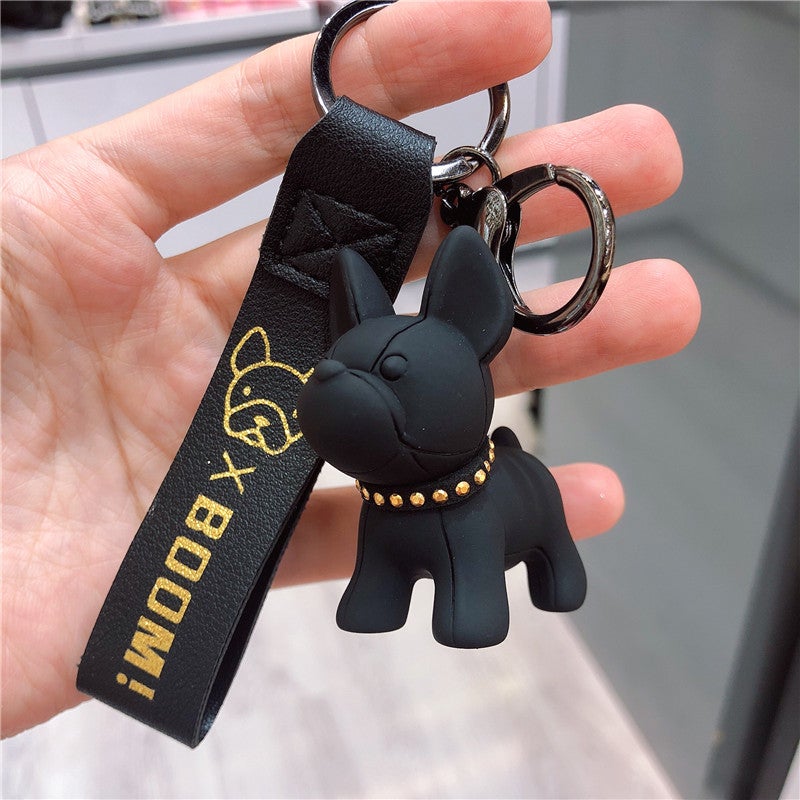 Frenchie Complex Dog Car Keychain