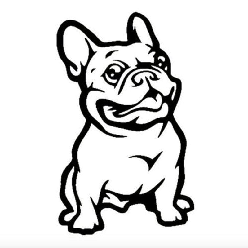 French Bulldog Reflective Car Sticker