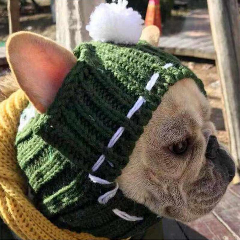 Woolen French Bulldog Hat