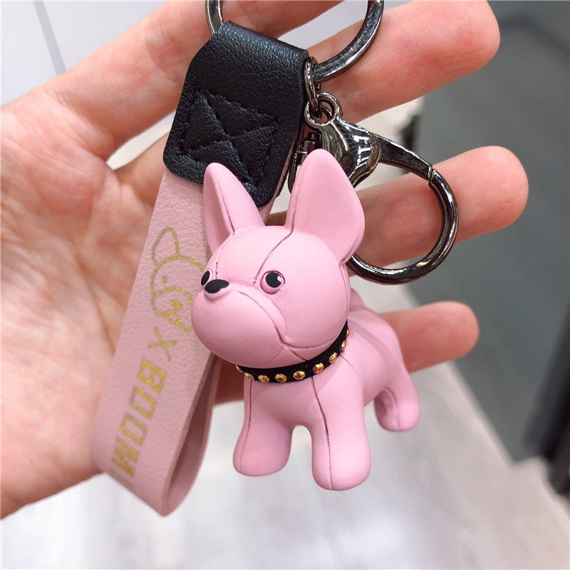 Frenchie Complex Dog Car Keychain