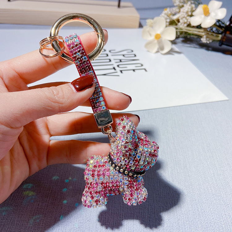 Diamond French Bulldog Keychain