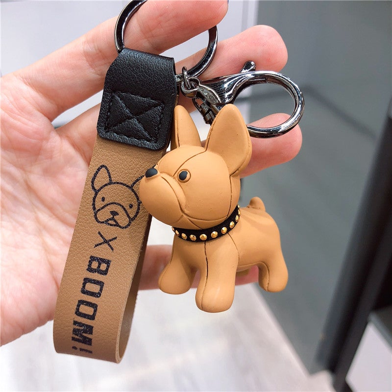 Frenchie Complex Dog Car Keychain