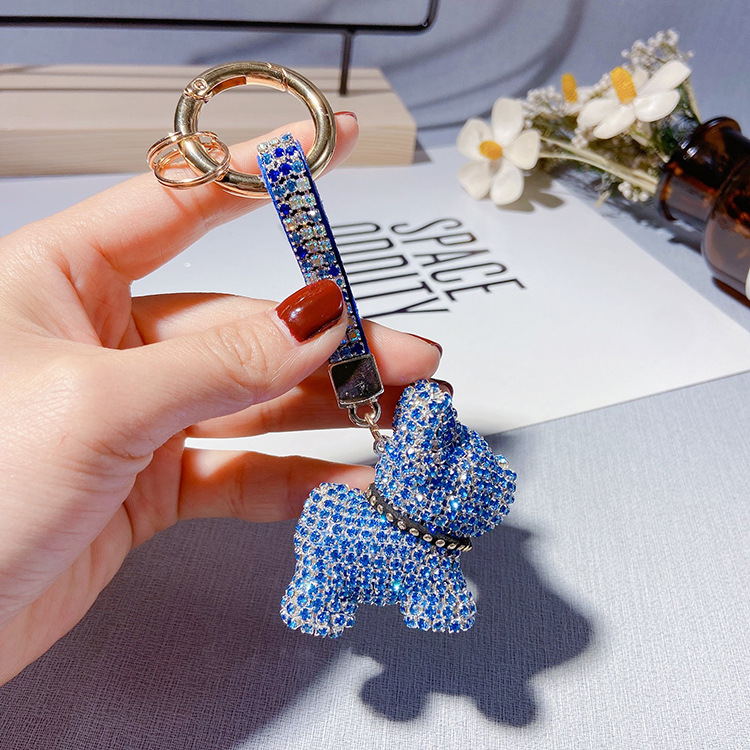 Diamond French Bulldog Keychain