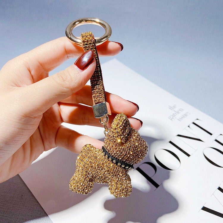 Diamond French Bulldog Keychain