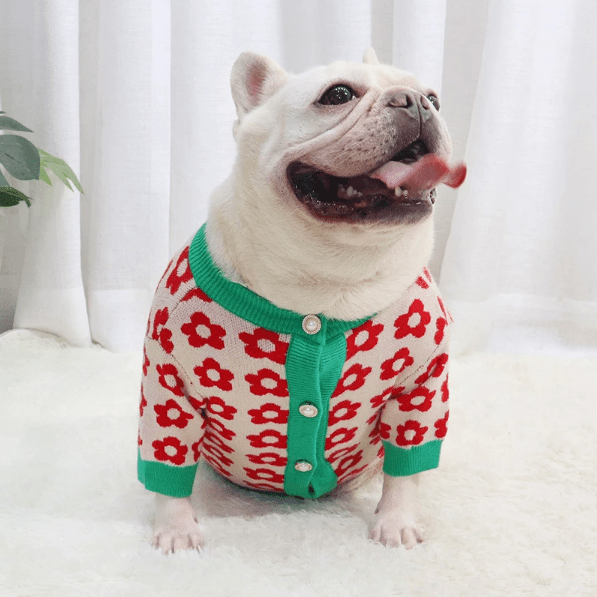 Frenchie Flower Sweater