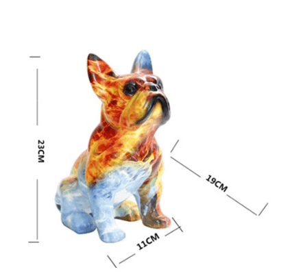 Ice and Fire French Bulldog Statue