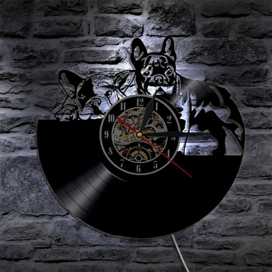 Vintage French Bulldog Wall Clock