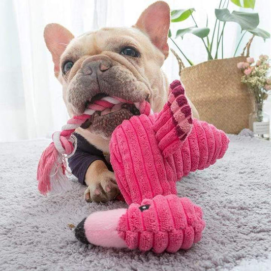 Squeaky Flamingo French Bulldog Toy