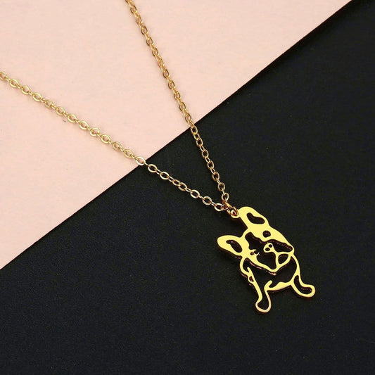 Stainless Steel Frenchie Necklace