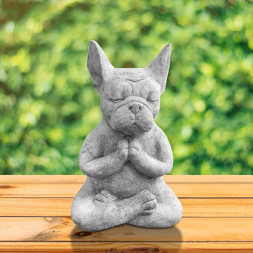 Time For Yoga French Bulldog Statue