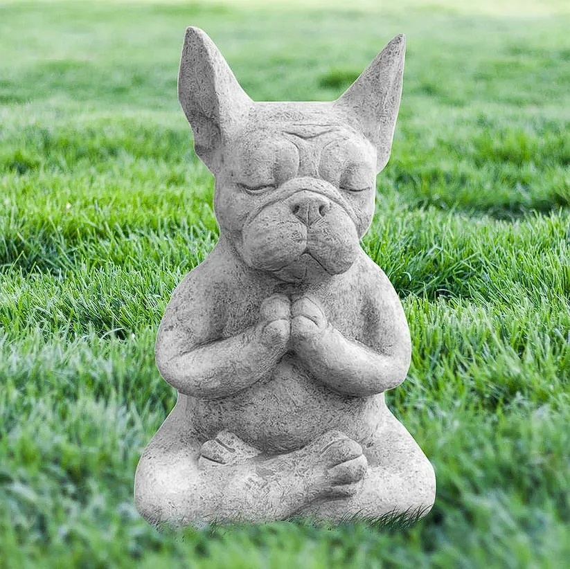 Time For Yoga French Bulldog Statue